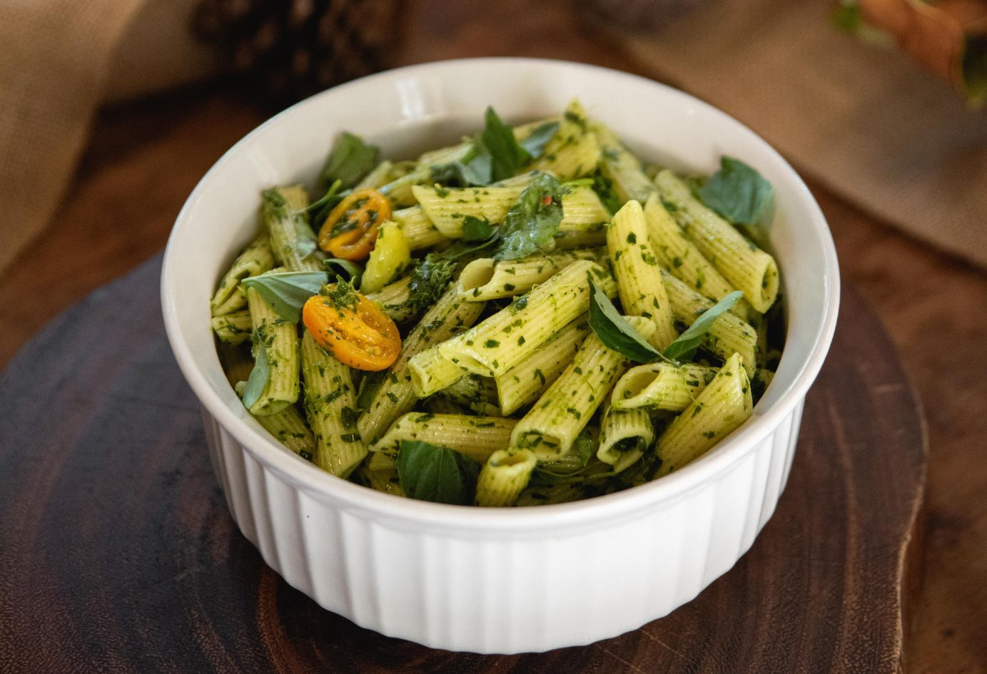 Ensalada de pasta con pesto