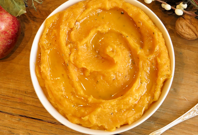 Puré de camote naranja