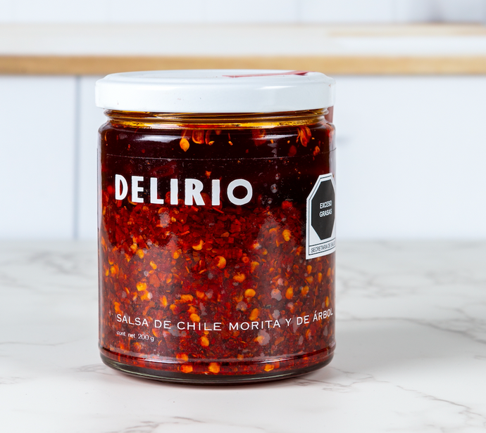 Salsa de chile morita y de árbol 200 gr