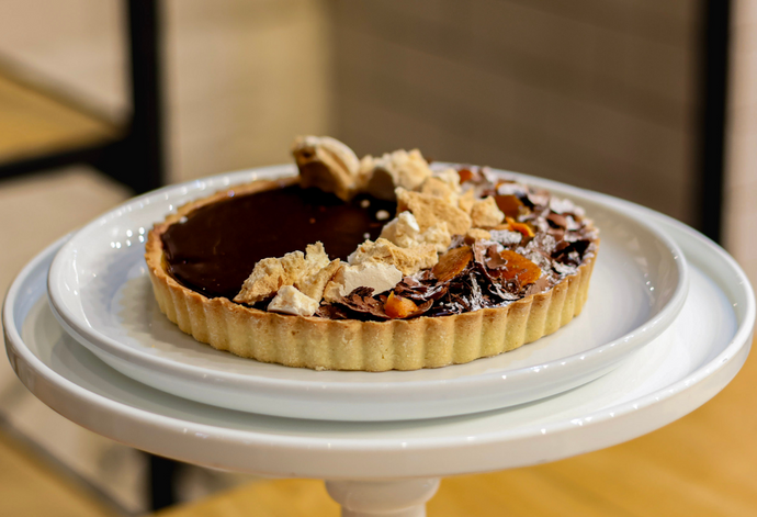 Tarta de chocolate con calamondin